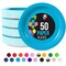 50 Count Turquoise Paper Plates 9 Inch Elegant Disposable Dinnerware for Parties & Events
